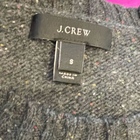 J. Crew Jeweled Donegal Wool Blend Gray Sweater Sz. S - Picture 5 of 7
